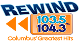 Rewind 103.5/104.3 logo