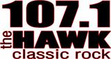 107.1 The Hawk logo