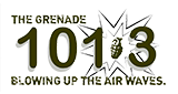 101.3 FM The Grenade logo