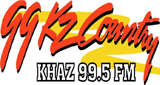 KHAZ 99.5 FM KZ Country logo