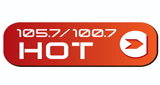 Hot 105.7/100.7 logo