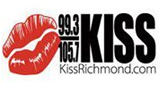 99.3/105.7 KISS FM logo