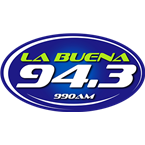 990am La Buena94.3FM logo