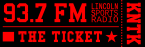 93.7 The Ticket KNTK logo