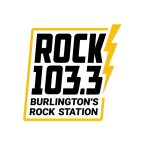 Rock 103.3 / Burlington's Rock Station logo