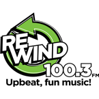 Rewind 100.3 logo