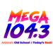 Mega 104.3 logo