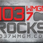 ROCKS 103.7 / WMGM logo