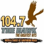 The Hawk 104.7 / WTHG logo