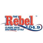 The Rebel 104.9 logo