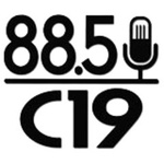 88.5 the Voice of SCS / WQOX logo