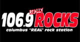 106.9 Rocks logo